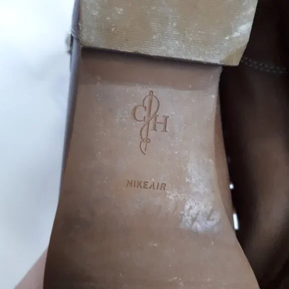 COLE & HAAN Tennley Knee High Buckle Boot in Ironstone Brown & Gray Leather - Picture 12 of 14